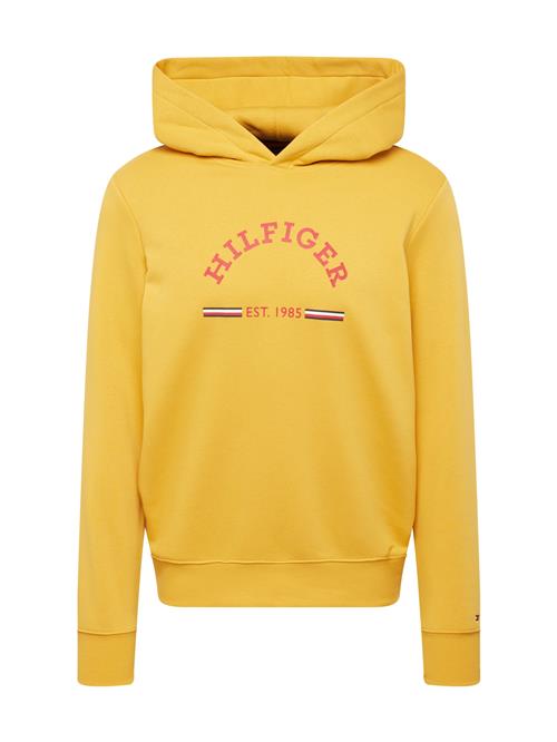 Se TOMMY HILFIGER Sweatshirt  curry / mørkerød / sort / hvid ved About You