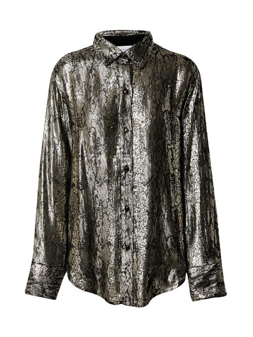 TOPSHOP Bluse  guld / sort