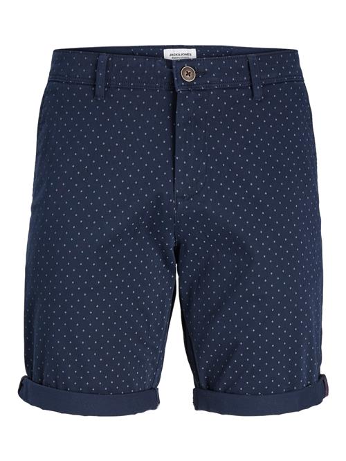 JACK & JONES Lærredsbukser 'Bowie'  navy / hvid