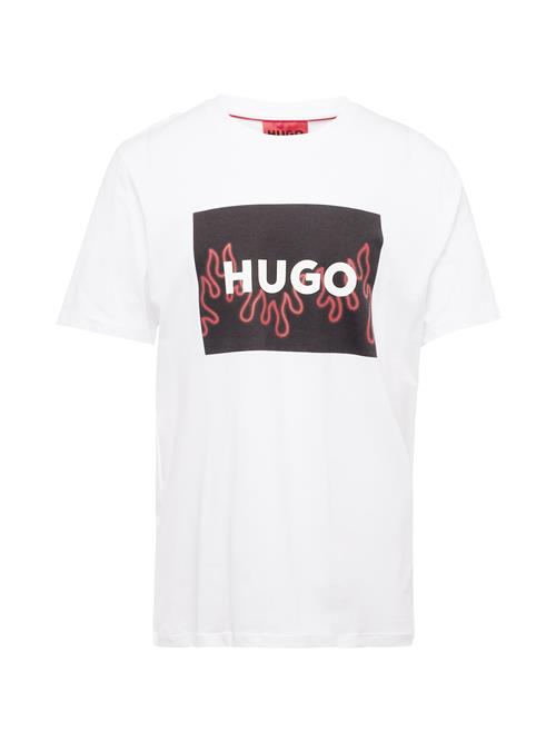 Se HUGO Bluser & t-shirts 'Dulive'  blodrød / sort / hvid ved About You