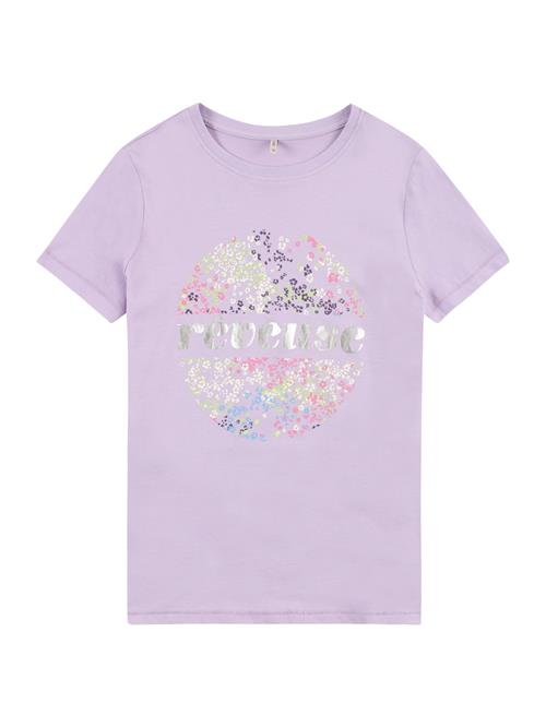 Se KIDS ONLY Bluser & t-shirts 'NAJA'  pastellilla / pink / sølv / hvid ved About You