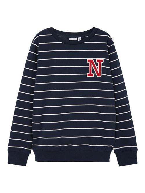 NAME IT Sweatshirt 'Ranan'  mørkeblå / rød / hvid