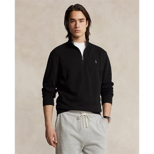 Se Polo Ralph Lauren Luxury Jersey Quarterzip Pullover Mand Polo Black/c9684 Sweatshirts Str L - hos Magasin ved Magasin