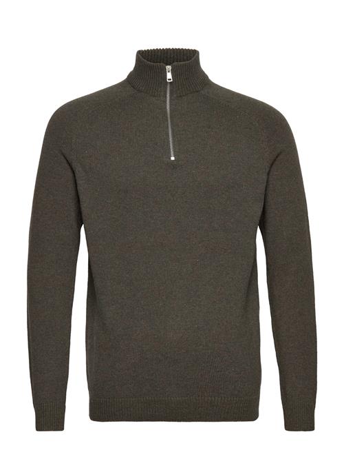 Se ONLY & SONS Onsedward Reg 7 Wool Half Zip Knit Cs ONLY & SONS Khaki ved Booztlet