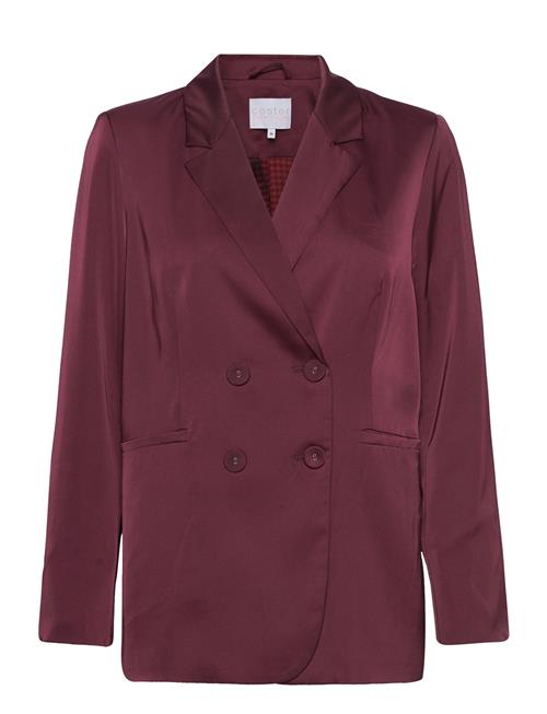 Coster Copenhagen Relaxed Blazer With Slit And Button Coster Copenhagen Burgundy