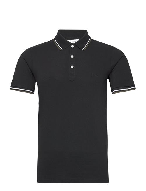 Se Lindbergh Polo Shirt With Contrast Piping Lindbergh Black ved Booztlet