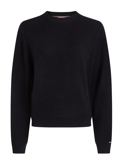 Se Tommy Hilfiger Md Wool Cash C-Nk Sweater Tommy Hilfiger Black ved Booztlet