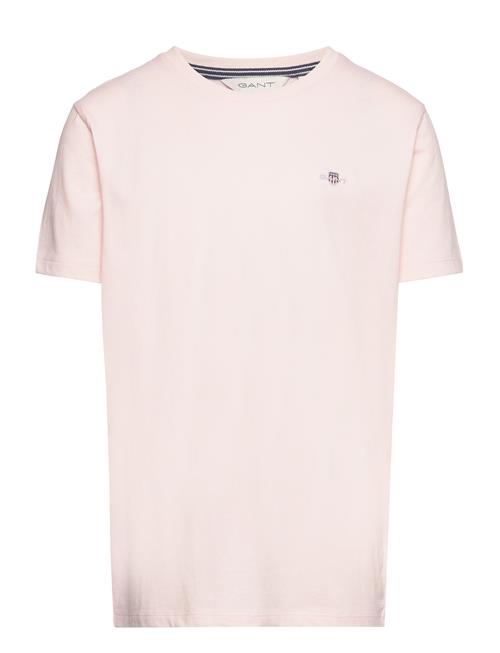 Se GANT Shield Ss T-Shirt GANT Pink ved Booztlet