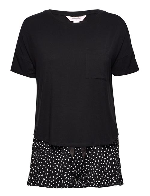 Hunkemöller Pj Short Loosefit Wild Dots Hunkemöller Black