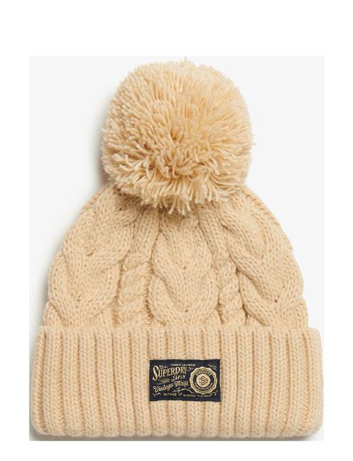 Superdry Chunky Cable Beanie Superdry Cream