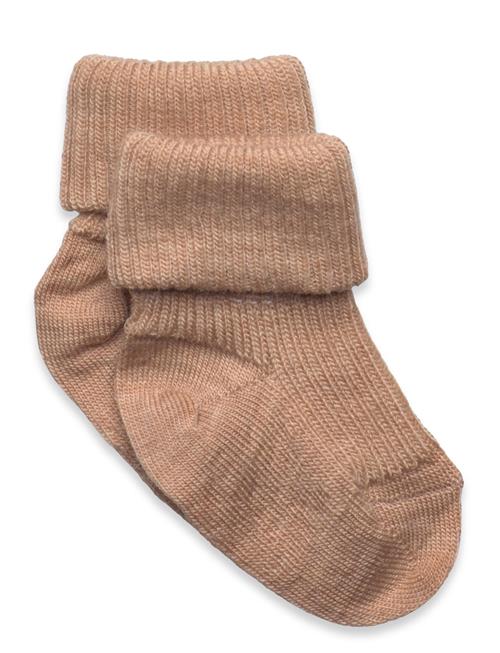 mp Denmark Wool Rib Baby Socks Mp Denmark Brown