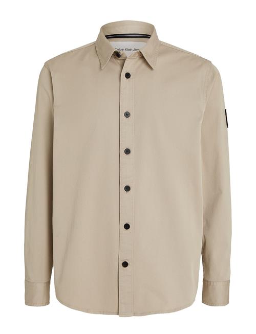 Calvin Klein Jeans Monologo Badge Relaxed Shirt Calvin Klein Jeans Beige