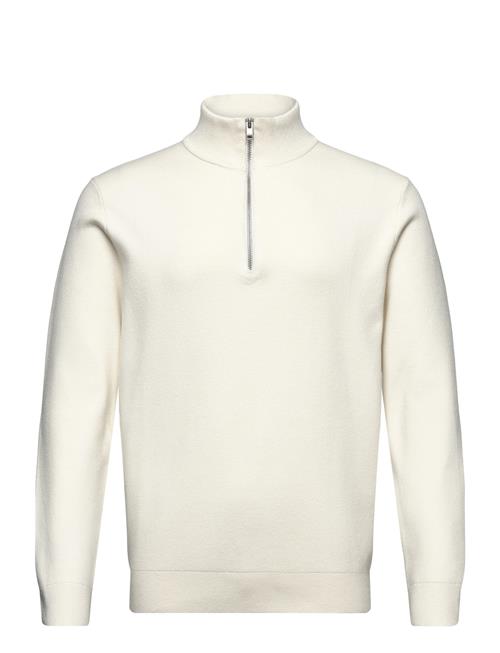 Se Lindbergh Ecovero Half Zip Knit Lindbergh White ved Booztlet