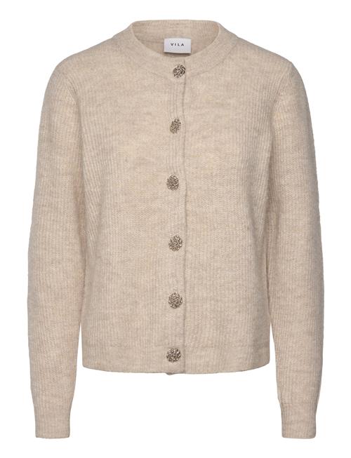 Vila Vialva O-Neck L/S Knit Cardigan/R Vila Beige