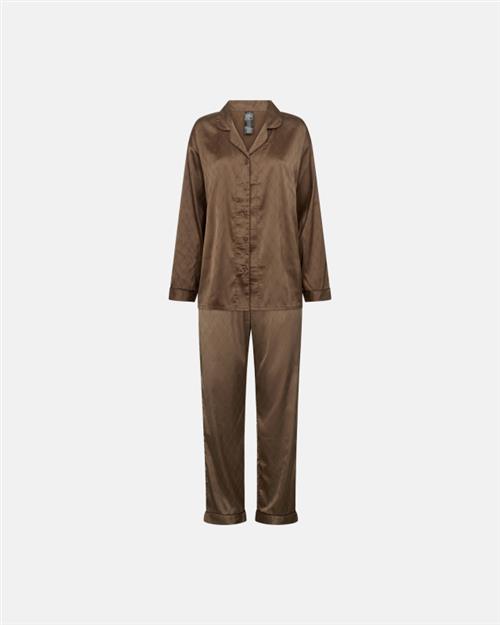 Pyjamas "Satin" | Polyester | Brun