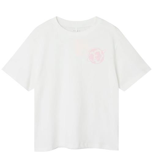 Se Name It T-Shirt - NkfKatin - Bright White/Universe ved KidsWorld