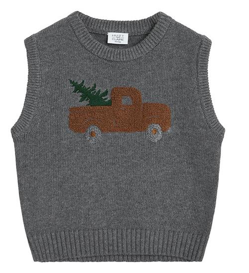 Se Hust and Claire Vest - Strik - Princo - Grey Mist Melange ved KidsWorld