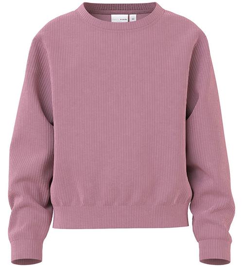 Se Name It Bluse - Fløjl - NkfVeloa - Mauve Orchid ved KidsWorld