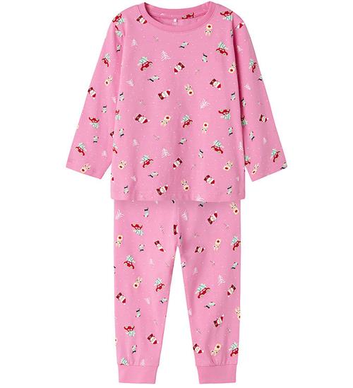 Se Name It Nattøj - NmnVismas - Fuchsia Pink/Christmas ved KidsWorld