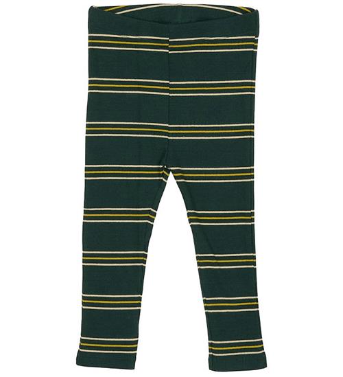 Se VACVAC Leggings - Rib - Carly - Golden Forest Stripes ved KidsWorld