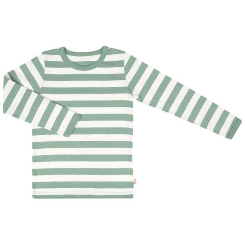 Se Katvig Stribet Langærmet T-shirt Grøn | Grønn | 116 cm ved Babyshop