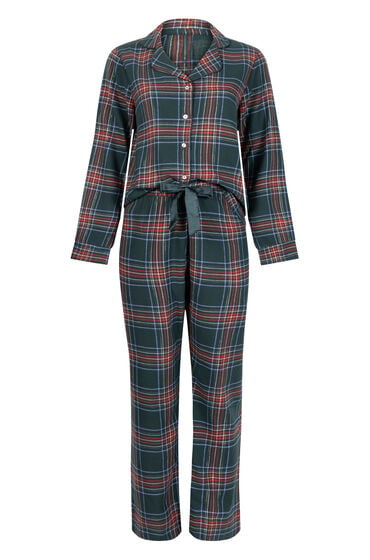 Hunkemöller Pyjamassæt Flannel grøn