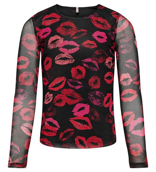 Se Kids Only Bluse - KogParis - Black/Fading Lips ved KidsWorld