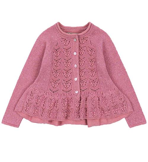 Se Konges Sløjd Cardigan - Strik - Cabby - Powder Pink ved KidsWorld