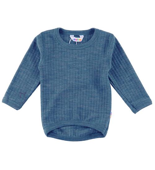 Se Joha Bluse - Uld - Denim BlÃ¥ ved KidsWorld