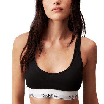 Calvin Klein Bh Modern Cotton Lightly Lined Bralette Sort Large Dame