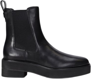 Lauren Ralph Lauren Burnished Calfadrianna-bo-bte Kvinde Sort Chelsea Boots Str 39 - hos Magasin