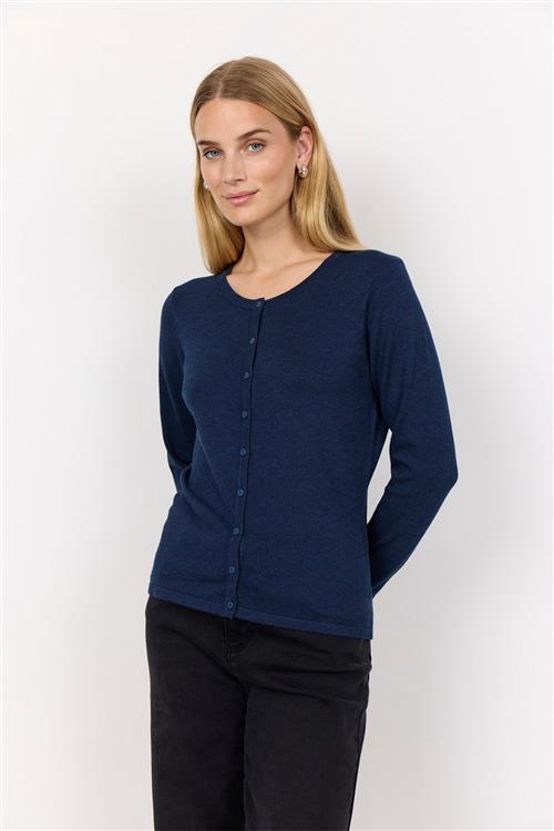 soyaconcept Scdollie 446 Kvinde 96799 Blue Iris Melange Cardigans Str XL - Nylon hos Magasin