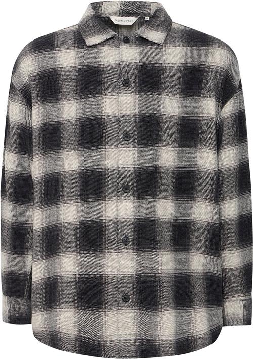 Casual Friday Cfaugusto Checked Overshirt Mand Pewter Mix Cardigans Relaxed Fit Str XL - hos Magasin