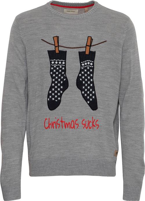 Se Blend Christmas Pullover Mand Stone Mix Sweatshirts Str S - hos Magasin ved Magasin