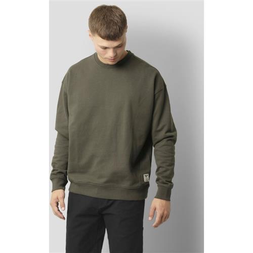 Fat Moose Nelson Organic Crew Mand Beetle Green Sweatshirts Str S - hos Magasin