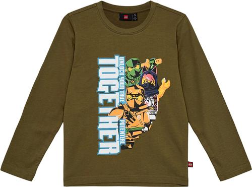 LEGO kidswear/LEGO børnetøj Lwtano 702 T-shirt L/S Str 140 cm - Dark Khaki Bluser hos Magasin