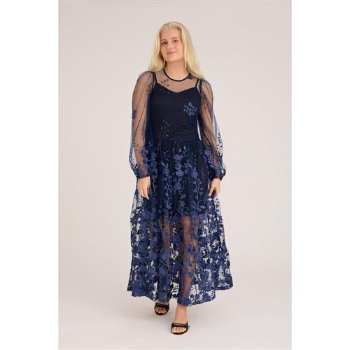 A-VIEW Fuschia Dress Kvinde Navy Kjoler Str 40 - hos Magasin