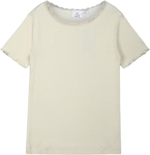 The New Tnkenya S_S Rib Tee Str 158-164 cm/13-14 år - White Swan Kortærmede T-shirts Viskose hos Magasin