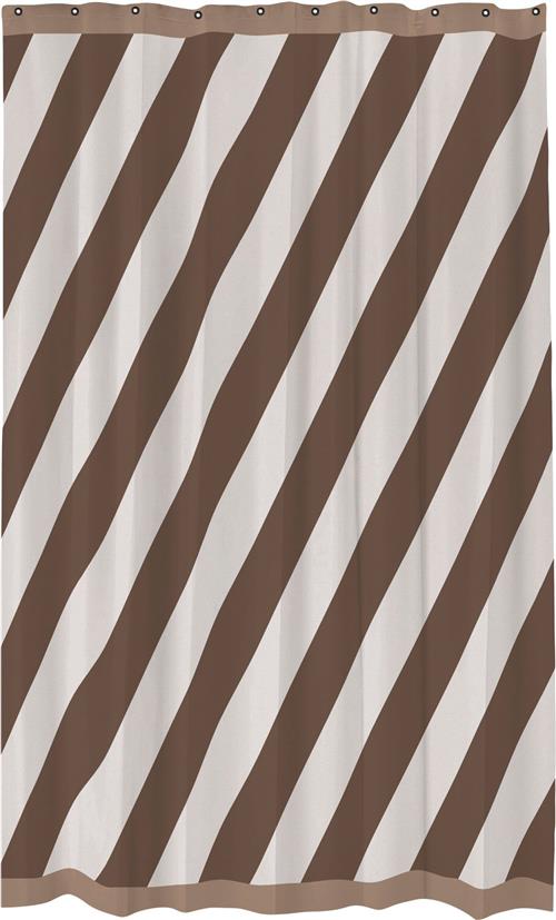 Mette Ditmer Diagonal Shower Curtain Kvinde Chocolate Skjorter - Polyester hos Magasin