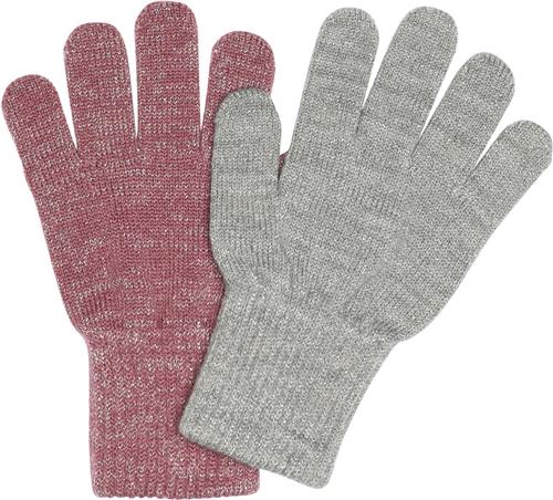 Melton Comfy Glitter Gloves 2pack 7-11Y - Huer & Hatte Uld hos Magasin