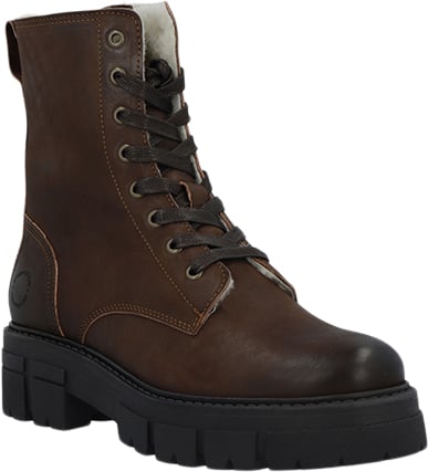 Cashott Casjida Lace Boot Warm Lined Water Repellent Nubuck Vegetable Tanned Kvinde Coffee Vinterstøvler Str 40 - hos Magasin