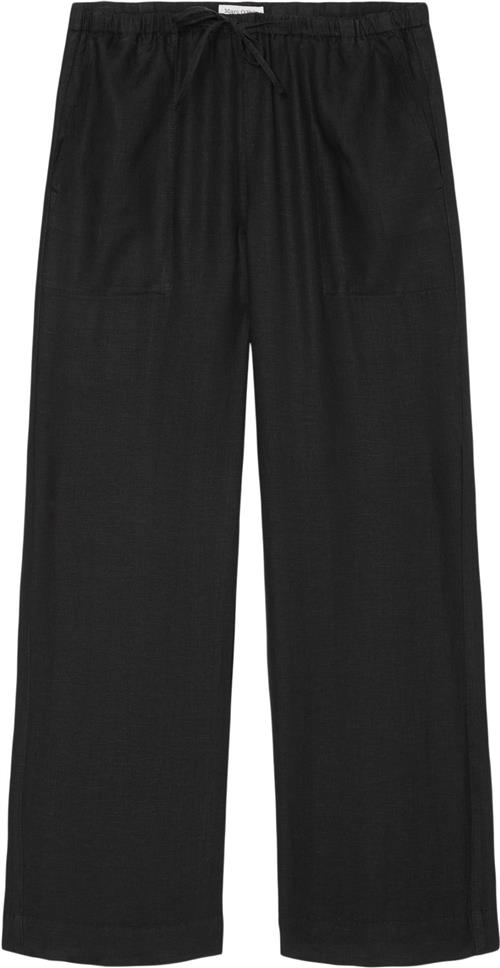 Se Marc O’Polo Pants, Jogger Style, Straight leg, Kvinde Black Bukser Med Brede Ben Str 36 - hos Magasin ved Magasin