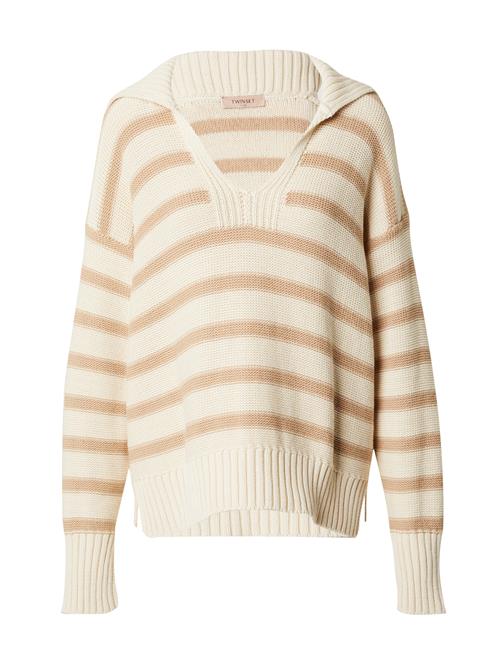 Twinset Pullover  camel / hvid