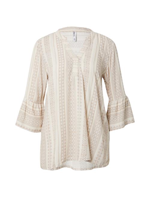 Se Sublevel Bluse  creme / mørkebeige / lysegrå ved About You