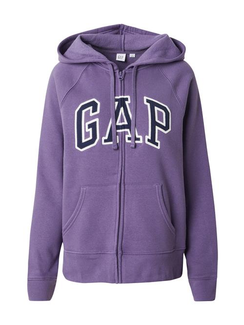 GAP Sweatjakke 'HERITAGE'  mørkeblå / lilla / hvid