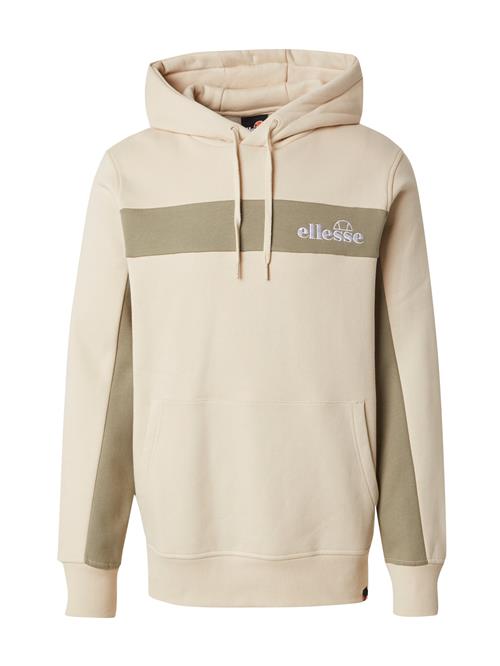 Se ELLESSE Sweatshirt 'Vierian'  beige / mørkebeige / hvid ved About You