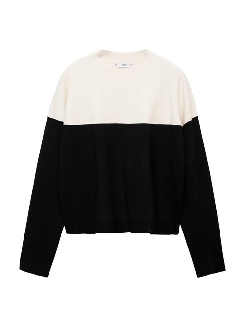 MANGO Pullover 'CECILIA'  sort / uldhvid