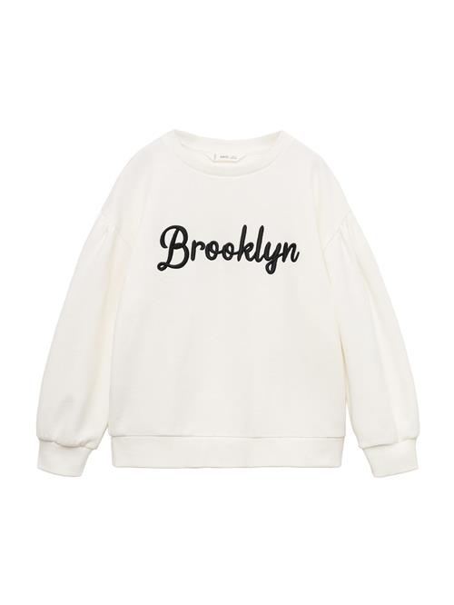 Se MANGO KIDS Sweatshirt 'BROOKLYN'  ecru / sort ved About You