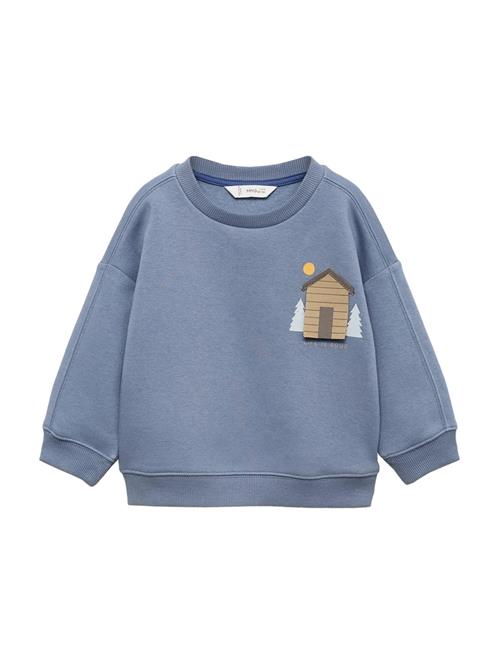 MANGO KIDS Sweatshirt 'HOME'  opal / pastelblå / brokade / mørkegul