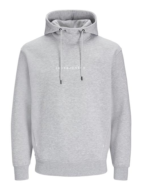 JACK & JONES Sweatshirt 'JJTREE'  lysegrå / hvid